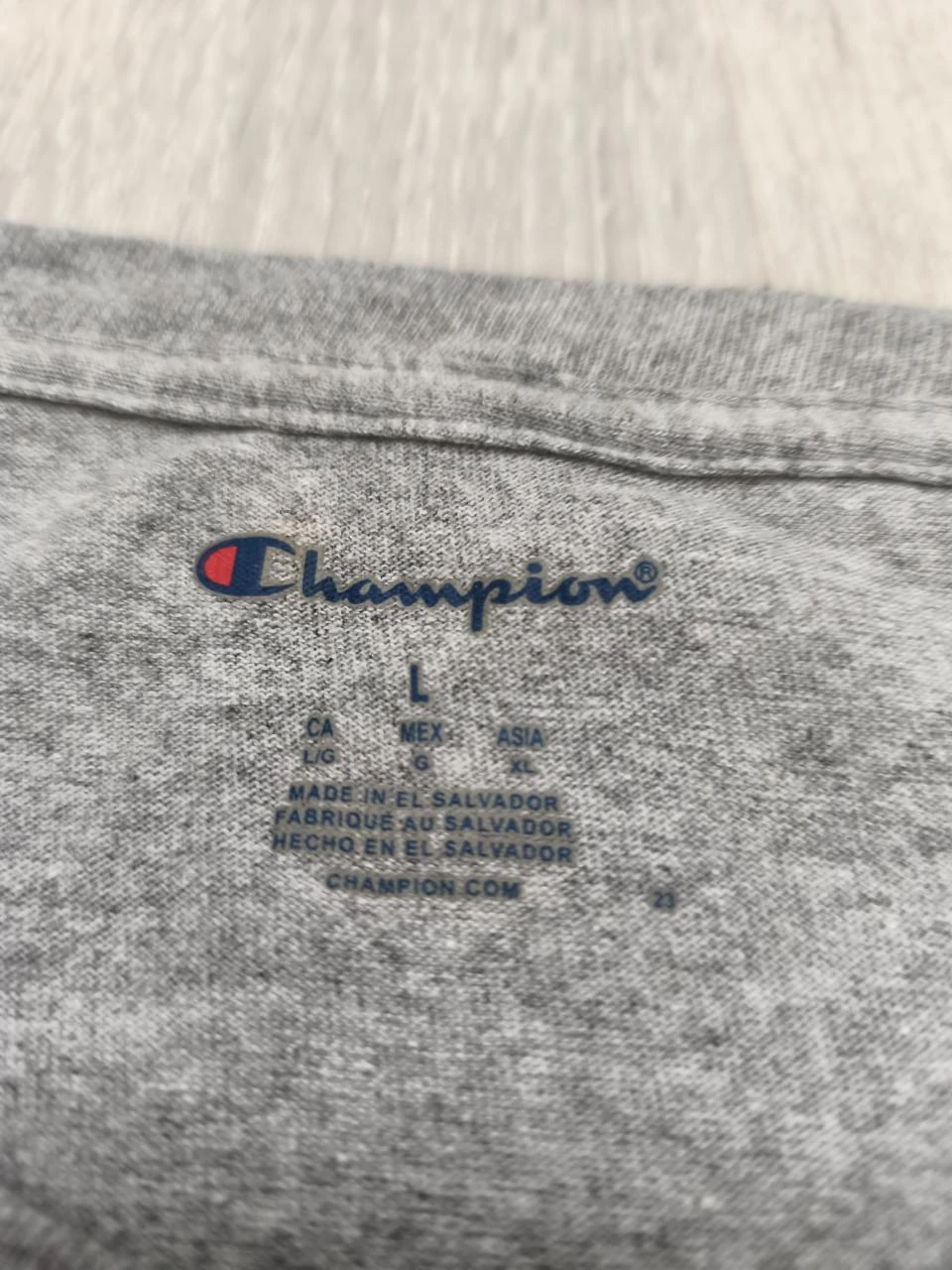 Champion Gray Long Sleeve T-Shirt Size L – photo 2